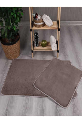 My Evilla Modern Dekoratif Peluş Simirna 50x80-50x40 Banyo Klozet Takımı 001