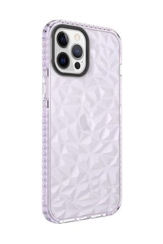 Apple Uyumlu iPhone 12 Pro Max Kılıf Zore Buzz Kapak Mor