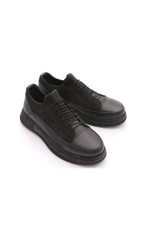 Dgn 1502 Erkek Bağcikli Sneakers Ayakkabi Siyah