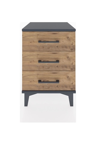 Hyperion Komodin 3 Çekmeceli 44x44x64 Antrasit-çam Antrasit