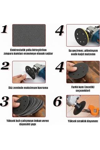 115mm. 1200 Kum Cırt Zımpara Sc 50 Adet