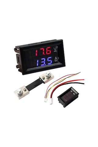 10a-led Dijital Voltmetre Ampermetre Us Dc 100 V 10/50/100a Voltmetre Ampermetre Led Çift Dijital Volt Amp Metre Ölçer