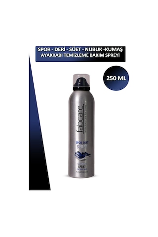 Bağcık + Fabcare Spor Deri Kumaş Süet Ve Nubuk Ayakkabı Temizleme Ve Bakım Spreyi 250 Ml Set