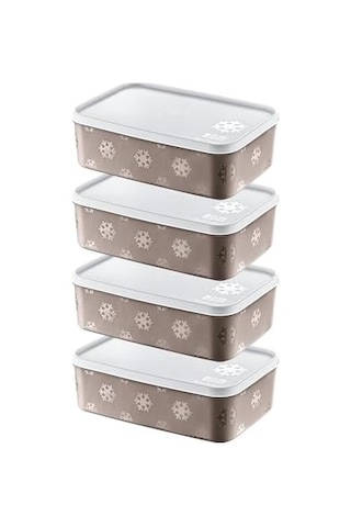 4&apos Lü Set No Frost Saklama Kabı Terra 1600 Ml