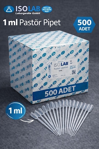Damlalık - Plastik Pastör Pipet - 1 Ml - 500 Adet/kutu - Polietil