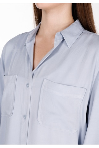 Colin's Colins Regular Fit Shirt Neck Düz Kadın Mavi Roll-up Gömlek Cl1073413 Cl1073413 Q1.v1 Lbl Açık Mavi