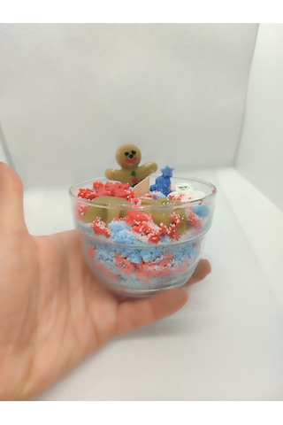 Kardan Adam Ve Kurabiye Adam Yılbaşı Temalı Mum