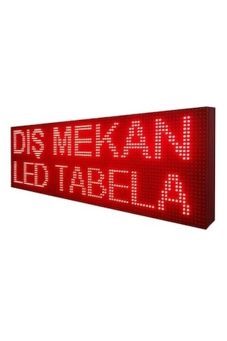 Kayan Yazı Led Tabela 32x64 Cm Kırmızı Tek Taraflı Eskişehirled