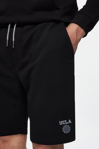 Ucla Randy Siyah Baskılı Baskılı Standard Fit Erkek Örme Şort Siyah