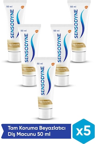Sensodyne Tam Koruma+ Beyazlatıcı Diş Macunu 5 x 50 ML