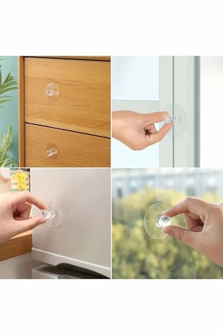 2 Adet Her Eve Lazım Çekmece Klozet Dolap Kapı Düğmesi Pratik Çok Amaçlı Ev Gereçleri Şeffaf