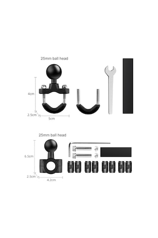 Motosiklet Kelepçeleri Gidon Sabit Montaj 9'u 1 Arada Anahtar O-tipi Dağı Yengeçler Çubuk Yok Diğer