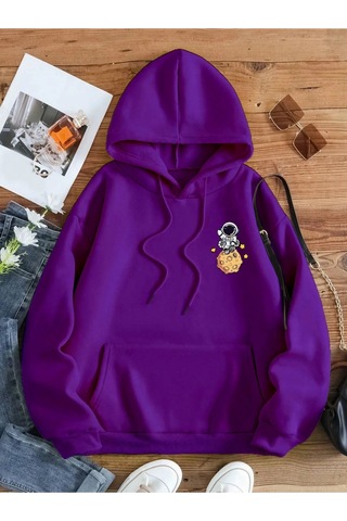 Altamira Kadın Galaxy Sırt Baskılı Oversize Sweatshirt 001