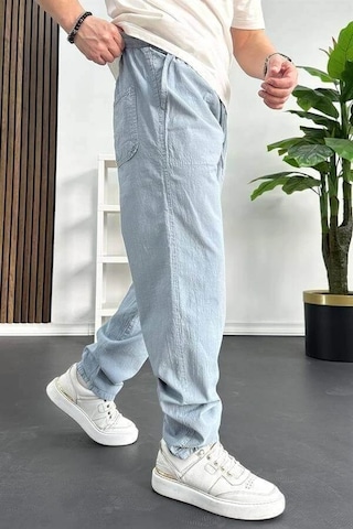 Edwox Erkek Baggy Kalıp Pantolon Açık Mavi Edw130