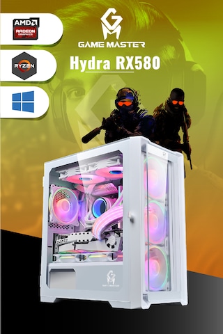 Game Master Hydra RX580 R5-5500 32 GB 512 GB M2 SSD RX580 8 GB Free Dos Masaüstü Oyuncu Bilgisayarı