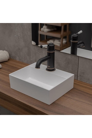 Bocchi Sottile Slim Line Batarya Banklı Lavabo 30 Cm Parlak Beyaz 1470-001-0126