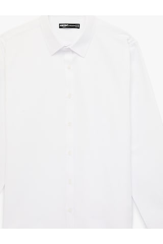 Koton Regular Fit Klasik Yaka Uzun Kollu Oxford Gömlek Beyaz 6sam60099hw Beyaz