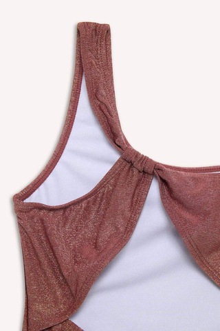 Defacto Simli Kumaş Mayo Kız Çocuk G5747a826hsbr228 Bordo-br228