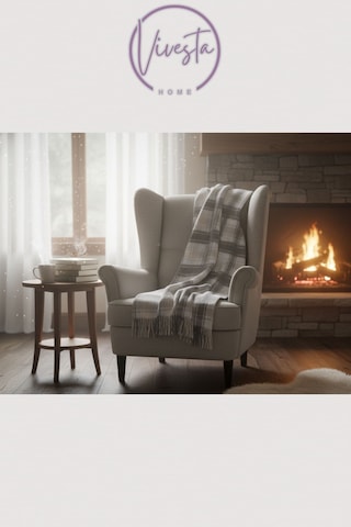 Yumuşacık Scotch Battaniye 150 200 Cm Sıcak, Şık Ve Konforlu Tasarım Krem-gri