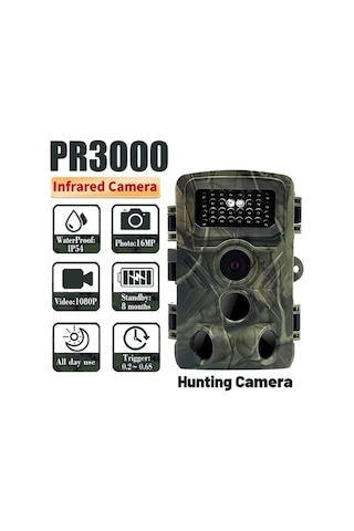 Didadodo 36mp 1080p Gece Videosu Pr3000 Yol Kamerası, Kamuflajlı Kamuflaj Çok Renkli