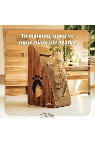 Oluklu Mukavva, Kedi Tırmalama Kanepesi Dikey Tırmalama / 40x60x24cm Xlarge - Cs7 Dw