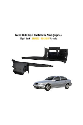 Vectra B Orta Göğüs Havalandırma Paneli Çerçevesi Siyah Renk 1814622 / 90436157 Uyumlu