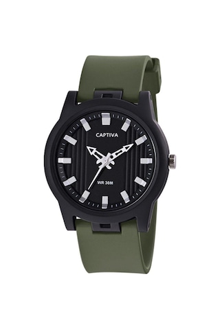 Captiva 30 Mt Suya Dayanıklı Analog Silikon Kordonlu Çoçuk Kol Saati Cp.yn.25.23 Yeşil