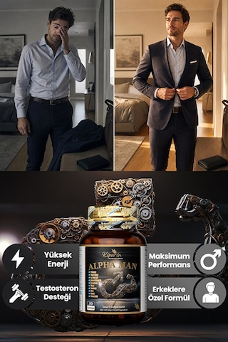 Kiperin Alpha Man | Premium Erkek Formula | 120 Kapsül