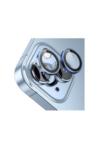 Buff Iphone Uyumlu 14 / 14 Plus Uyumlu Kamera Metal Lens Lacivert