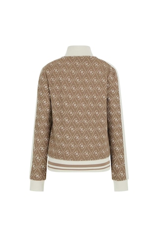 Kadın Rhombus Aktif Sweatshirt - Bej Çok Renkli