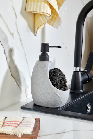 Cooker 650 Ml Seramik Süngerlikli Sıvı Sabunluk Ckr3560 Gri