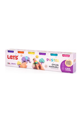 Lets 6 Renk Pastel Oyun Hamuru 660 G Çok Renkli