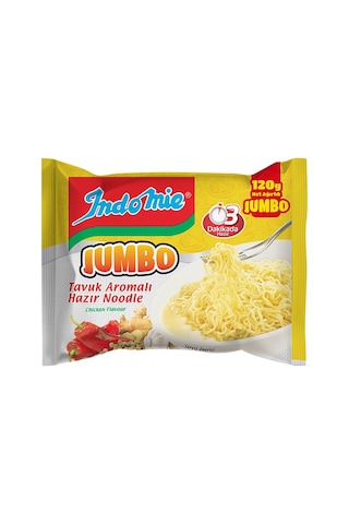 Indomie Noodle Jumbo 120 Gr Tavuklu X 12 Adet
