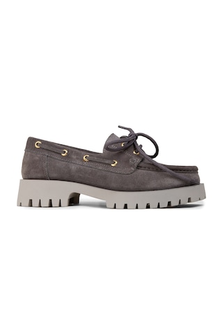 Deery Kadın Hakiki Süet Gri Marin Loafer - 02036zgrıc01
