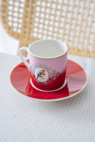 Acar Candy 6 Kişilik Porselen Kahve Fincan Takımı - 90 Ml Renkli
