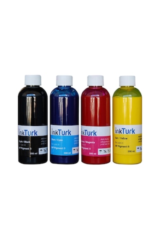 Inkturk Pigment Mürekkep Epson L15160 Uyumlu 4X 200 ML Inkturk Pigment Mürekkep Epson L15160 Uyumlu 4X 200 ML