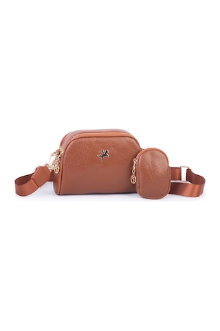 Nas Bag Kadın Mini Cüzdanlı Omuz Ve Çapraz Çanta Taba Victoria