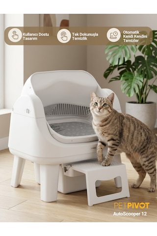 Petpivot Autoscooper As12 Lite Akıllı Otomatik Kedi Tuvaleti