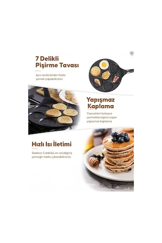 Nishev Emoji Gülen Yüz Alüminyum Döküm Granit Kaplama Pankek Tavası 28 Cm Siyah