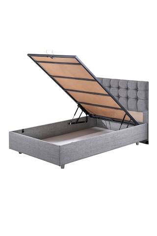 Venedik Tek Kişilik Baza Başlık Comfort Ortopedik Yatak Seti - Açık Gri 90 x 200