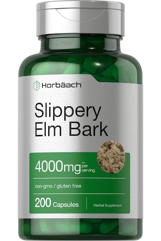Horbäach Slippery Elm Bark 4000 Mg 200 Caps Aromasız