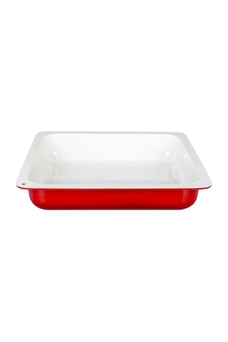 Lava Döküm GN 2/3 Gastronorm Küvet İç Renk Krem 35 x 32 CM Kırmızı