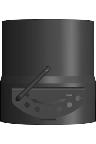 Ayarlanabilir Baca Klapesi / Boy: 8 Cm / Çap: 13 Cm / Mat Siyah Boyalı / Baba's Stove