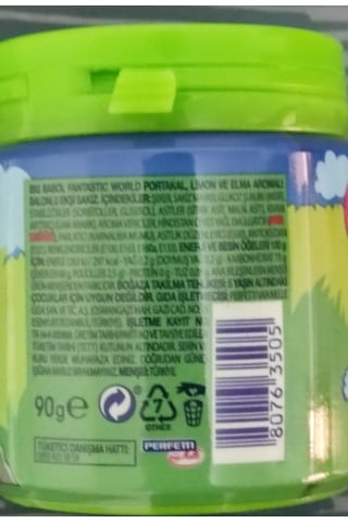 Big Babol Fantastic World Portakal Limon Elma Aromalı Ekşi Sakız 10 x 90 G