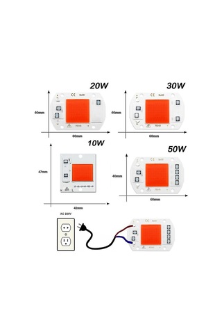 Soğuk Beyaz 10w 6 Adet Çok Cob Led Lamba Çip Diyot Bitki Yetiştirme Işığı Çok Renkli