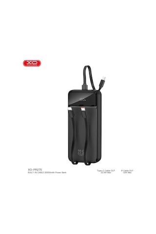 20000mah 22.5w+20w 3 Çıkışlı Dijital Ekranlı Hızlı Şarj Destekli Powerbank Beyaz