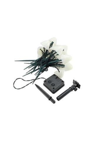 Sones 6.5m 30 Led Güneş Enerjili Mantar Çim Işığı Açık Su Geçirmez Bahçe Villa Peyzaj Dekoratif Işık Dizisi Sıcak Beyaz Işık Diğer