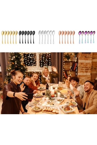 Fastbuy 6 Adet Paslanmaz Çelik Renkli Set, Hafif Ve Taşınabilir, Kullanışlı 1 Takım