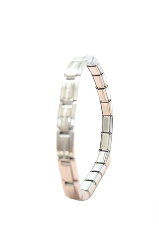 Çelik Bileklik İnce İtalyan Charm Model Unisex Erkek Kadın 3 Mm 18 Cm Gümüş Silver Gümüş