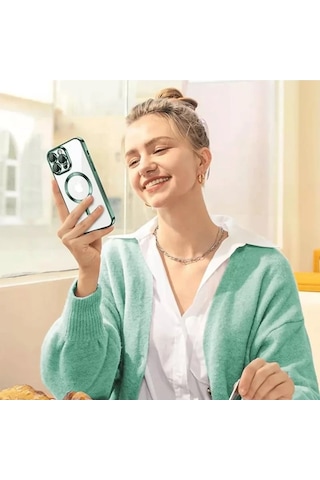 Apple Uyumlu Apple iPhone 16 Pro Max Kılıf Kross Magneticsafe Kapak - Titan Gri -